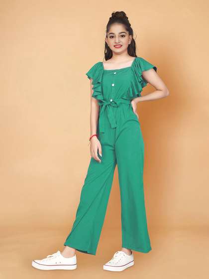 YK Girls Basic Green
                    Jumpsuit