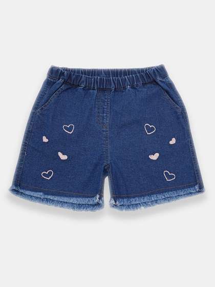 Creative Kids Girls
                    Embellished Denim Denim Shorts