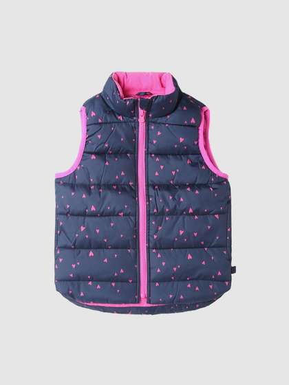 GAP Girls Heart Printed
                    Relaxed Fit Puffer Jacket