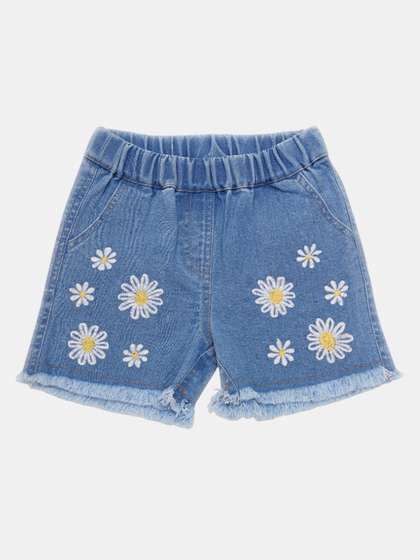 Creative Kids Girls
                    Floral Denim Shorts