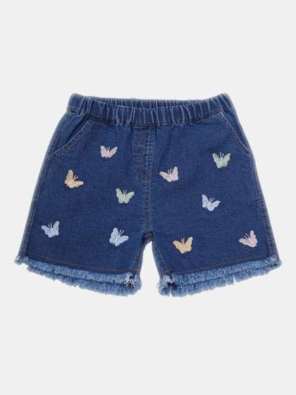 Creative Kids Girls
                      Conversational Print Regular Fit Mid-Rise Denim
                      Shorts