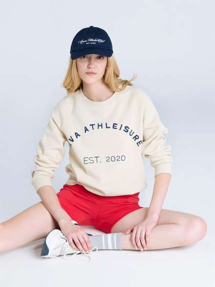 CAVA Women Cream
                          Essential Round Neck Sweatshirt