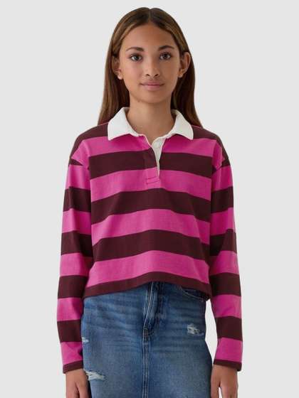 GAP Girls Striped
                      Relaxed Fit Cotton Top