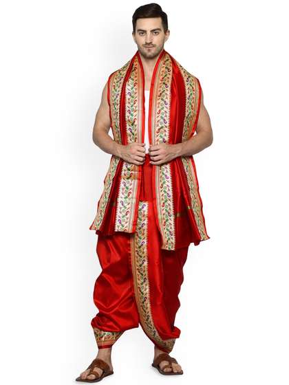 RAMESHWARAM
                        FABRICSStylish Dhoti Pant with Stole Set -