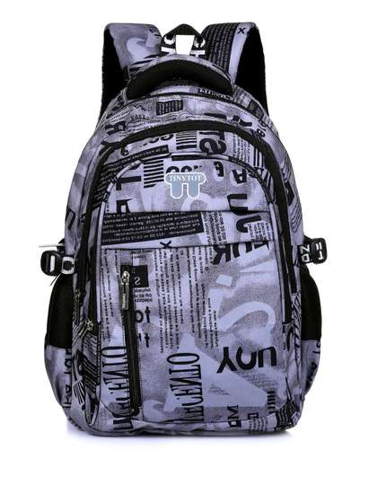 Tinytot Unisex Kids
                    Typography Backpack