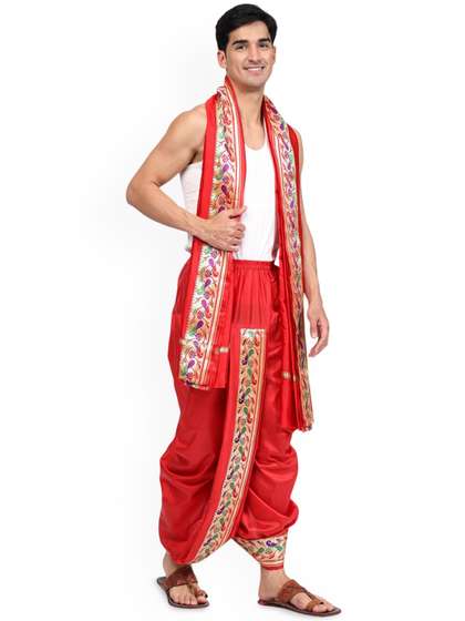 RAMESHWARAM FABRIC
                      Stylish Dhoti Pant with Stole Set