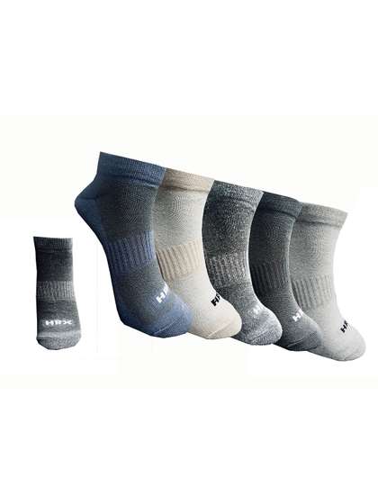 HRX by Hrithik Roshan
                    Unisex Pack Of 5 Patterned Ankle Length Socks