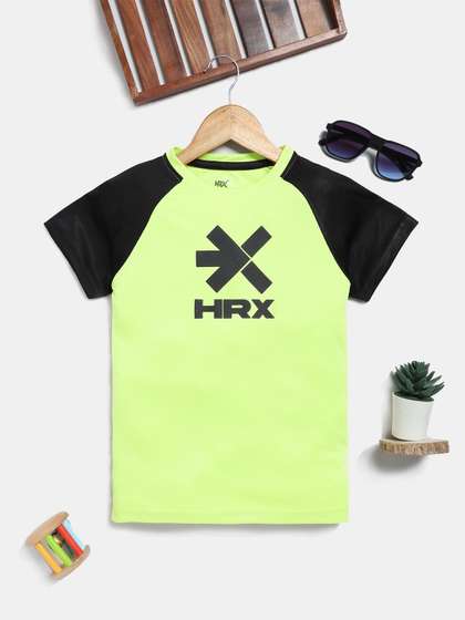 HRX by Hrithik Roshan
                    Boys Brand Logo Printed T-shirt