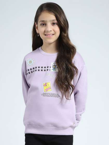 Monte Carlo Girls
                    Printed Round Neck Cotton Sweatshirt
