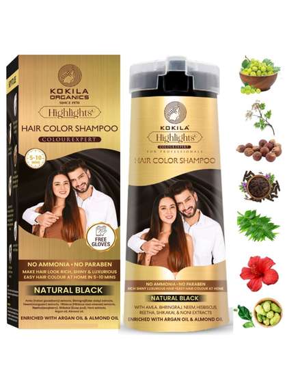 KOKILA Hair Color
                    Shampoo With Argan & Almond Oil 400 ml Natural
                    Black