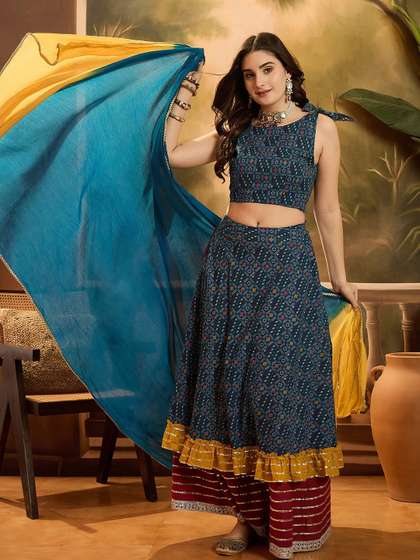 Sangria Printed
                        Ready To Wear Lehenga & Blouse With Dupatta
