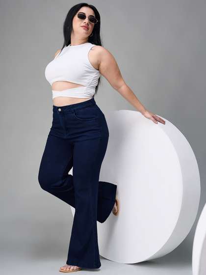 Miss Chase A+ Plus
                        Size Women Bootcut High-Rise Stretchable Jeans