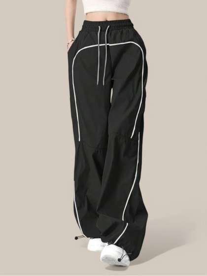 The Roadster
                        Lifestyle Co. Women Loose Fit High-Rise
                        Parachute Trousers