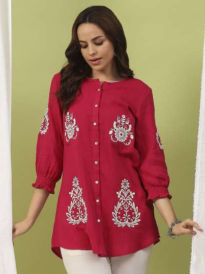 Nayam By Lakshita
                        Embroidered Above Knee Cotton Tunic for Women