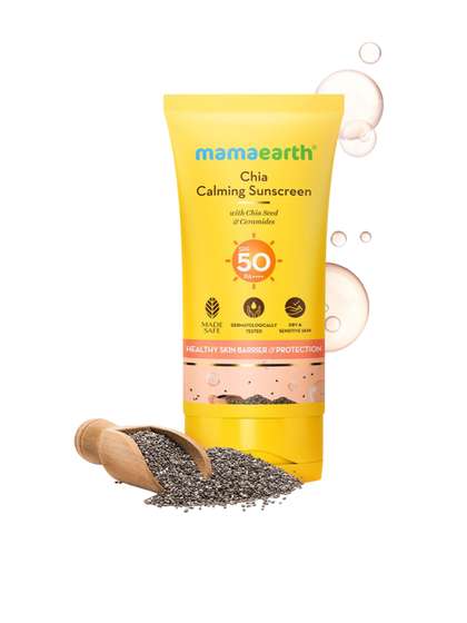 Mamaearth Chia
                        Calming Sunscreen With Ceramides & SPF 50
                        PA++++ - 50 g In-Vivo tested