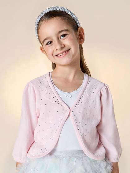 Juniors by Babyshop
                      Girls Embroidered Cardigan