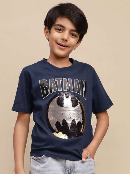 Kids Ville Boys Batman
                    Printed Pure Cotton T-Shirt
