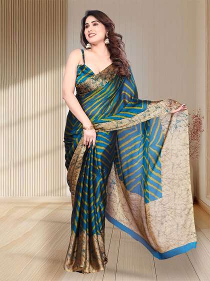 MAGNEITTA Pure
                        Chiffon Leheriya Saree