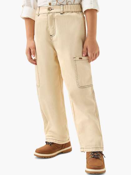 Juniors by Babyshop Boys
                    Regular Fit Mid Rise Flat-Front Cargo Trousers