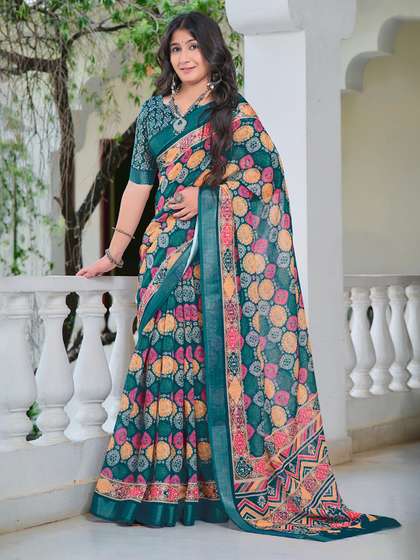 Kalista Floral Zari
                        Pure Cotton Saree