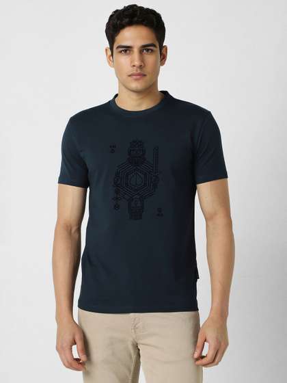 Price History of Van Heusen Men Graphic Printed Round Neck Cotton