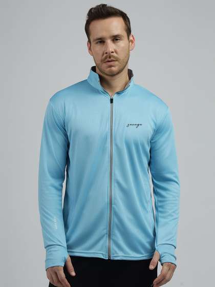 Be Savage Men Solid
                        Sunscreen Biker Jacket with UPF50