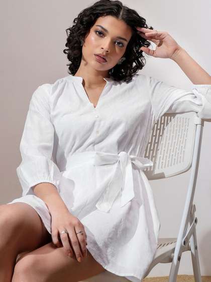 ESPYR By Tokyo Talkies
                      Flared Sleeve A-Line Dress