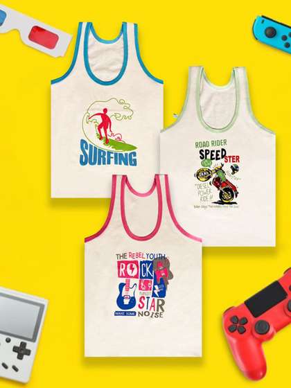 Mega style Infants
                      Pack Of 3 Assorted Cotton Basic Vests
                      BS-CLR_PATTI-P3_03-0-3M
