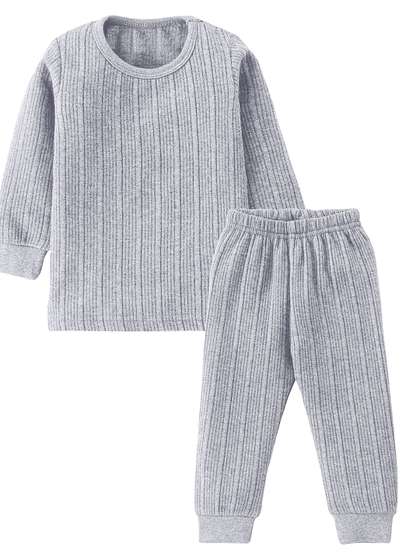 PARYAG Boys Striped Wool
                    Thermal Set