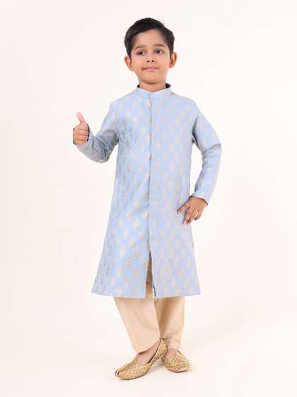 TABARD Boys Ethnic
                      Motifs Printed Pure Cotton Straight Kurta with
                      Churidar