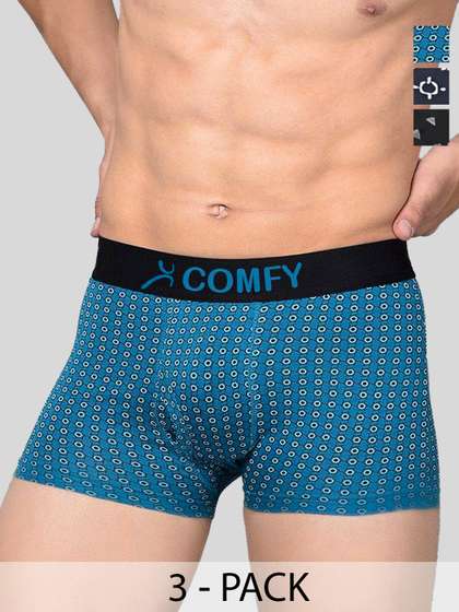 AMUL COMFY Pack Of 3
                        Printed Breathable
                        Trunks-ACM101BTRNK-MULTI-80-PO3