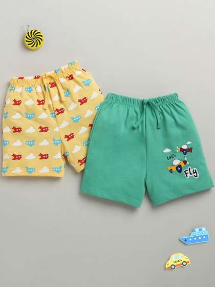 BUMZEE Boys Pack of 2
                    Printed High-Rise Shorts