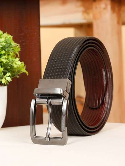 Teakwood Leathers Men
                    Textured Leather Reversible Formal Belt