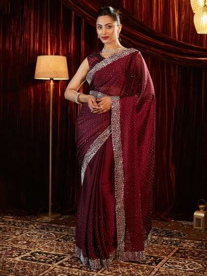kasee Embellished
                        Beads and Stones Saree
