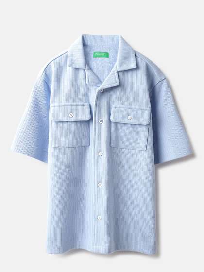 United Colors of
                        Benetton Boys Boxy Opaque Casual Shirt