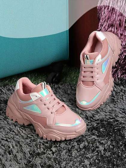 FABBMATE Girls
                          Colourblocked Lace-Ups Sneakers