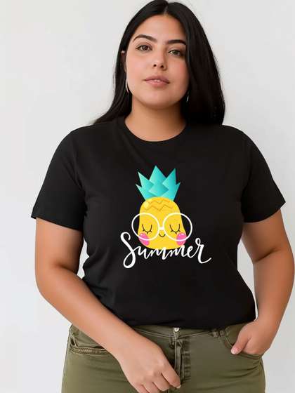Toodle Plus Women
                          Plus size Printed T-Shirt