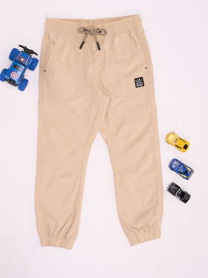 Pantaloons Junior Boys
                      Pure Cotton Mid-Rise Trousers