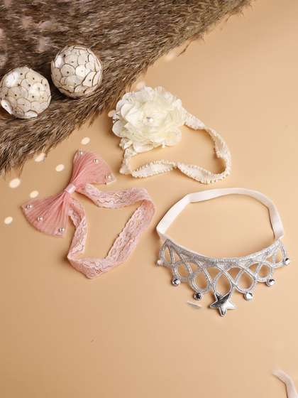Jewelz Girls Set of 3
                    Embellished Elasticated Hairband