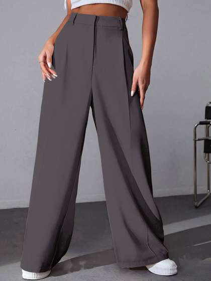 SZN Women Loose Fit
                        High-Rise Wide Leg Korean Pants