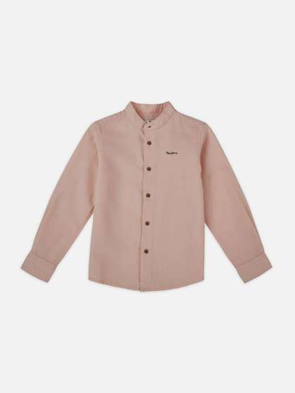Pepe Jeans Boys Band
                    Collar Solid Cotton Casual Shirt