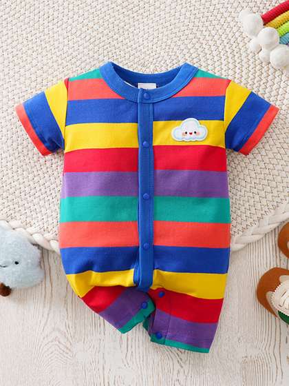 StyleCast x Revolte
                    Infants Striped Cotton Romper