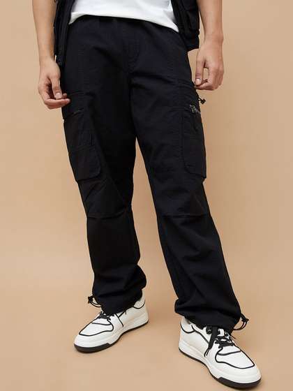 Bossini Men Loose
                        Fit Cargos Parachute Trousers