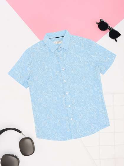 Pantaloons Junior Boys
                    Spread Collar Abstract Printed Cotton Casual Shirt