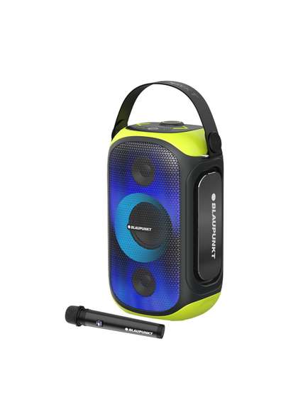 BLAUPUNKT Atomik
                          Lytz 90 W Bluetooth Party Speaker With RGB
                          Lights & Wireless Mic