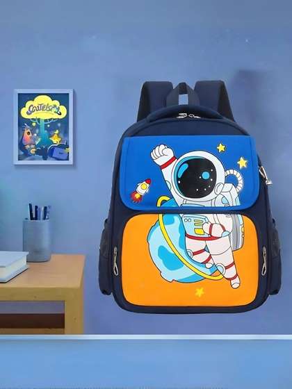 Martucci Kids Graphic
                    Contrast Detail Backpack with Compression Straps