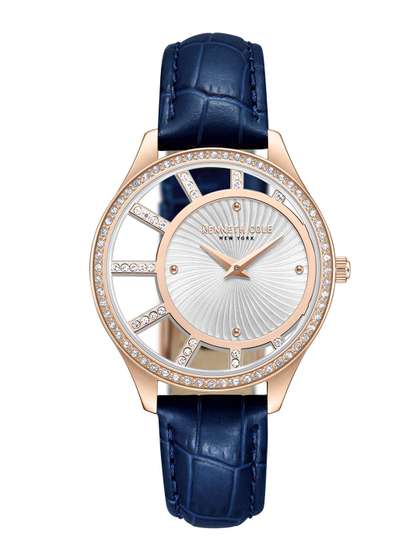 Kenneth Cole Women
                          Embellished Dial & Leather Straps Analogue
                          Watch KCWLA0061601LD