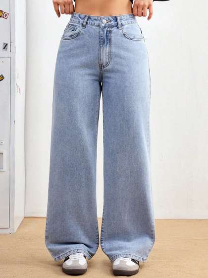 Aadvi Fashion Women
                        Jean Baggy High-Rise Clean Look Stretchable
                        Jeans