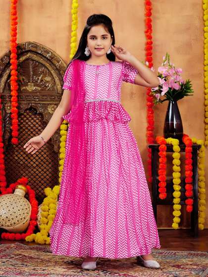 Sangria Girls Printed
                    Lehenga Choli With Dupatta
