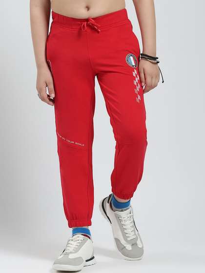 Monte Carlo Boys Printed
                    Cotton Mid-Rise Track Pants